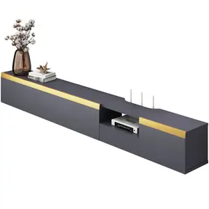 Grosir tv box dinding-Cahaya Mewah Modern Sederhana Dinding TV Cabinet Ultra Tipis Rak Penyimpanan Ruang Tamu Set Top Box