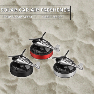 Factory Wholesale New Solid Cool Instrument Panel Automotive Aromatherapy Solar Helicopter <b>Car</b> Air Freshener <b>Decoration</b> - Product Image 2