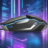 Mouse Gaming Berkabel 1.4M Grosir, Lampu RGB Berpendar 800-1200 DPI Dapat Diatur Ergonomis USB Optik untuk Gaming & Kantor