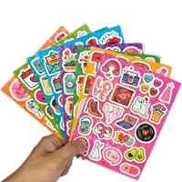 Feuille d'Autocollants Personnalisés A4 A5 A6 Découpés à la Forme, en Vinyle Adhésif Imperméable, Étiquette à Logo Imprimé Dessin Animé Mignons pour Enfants