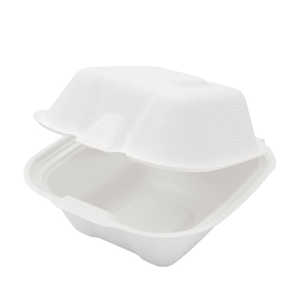 Barquettes en bagasse de canne à sucre renouvelable avec compartiments pour les repas scolaires et les déjeuners au bureau - Product Image 4