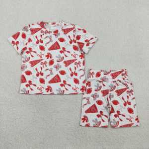 Ensemble 2 pièces pour filles RTS Boutique, t-shirt et short décontractés imprimés, respirants, 95% coton, 5% élasthanne, pour enfants - Product Image 4