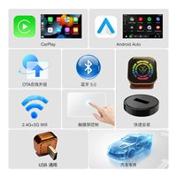 Adaptateur sans fil Android Auto CarPlay pour voiture, Kaiwo Mini Size USB Car Play Dongle, compatible avec iPhone