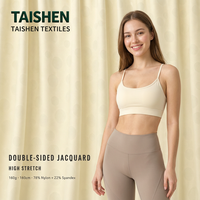 Tissu en nylon double face 160 g/m² haute élasticité pour yoga, vêtements de sport, fitness, et confection de leggings et soutiens-gorge