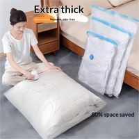 Sacs de compression sous vide en matériau PAPE transparent épaissi pour vêtements et couettes ; Sacs de rangement réutilisables pour l'exportation