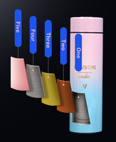 Botol Termos Digital Pintar 500 ml, Flask Vakum dengan Layar LED Penunjuk Suhu, Stainless Steel, Botol Air Pintar