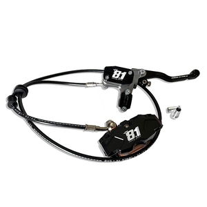 ชุดเบรกหน้าครบชุดสำหรับ Pitbike 8.1 พร้อมปั๊ม MC-11 คาลิปเปอร์ Hurricane ขนาด 84 มม. สายเบรก น้ำมัน Motul RBF700 ใหม่ BRK212 ผลิตในอิตาลี - Product Image 1