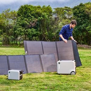 OMMO OM-PV200Z Hocheffizientes 200W Komplett Schwarzes ETFE-Laminiertes 4-Fach 20V Solar Tragbares Kit mit bis zu 23,4% Effizienz für Outdoor-Stromversorgung - Product Image 6