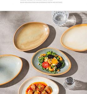 Irregular Japanese Ceramic <b>Plate</b>, Vintage Rough Pottery Dish for BBQ, Dim Sum & Appetizer, Restaurant Tableware - Product Image 4