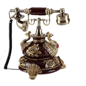 Téléphone rétro rotatif à cadran antique combiné filaire bureau décoratif téléphone vintage