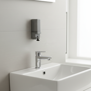 Supports de fixation pour distributeurs de savon en acier inoxydable de qualité, capacité 500/1000 ml, rails carrés standard, finition brossée - Product Image 4