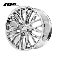 Jantes Roc Custom Chrome DUB 24 22 20 pouces, jantes monobloc 5x120 6x139.7 pour Cadillac Escalade Corvette C8 Range Rover