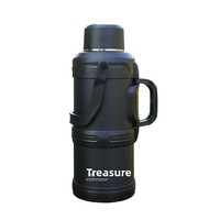 Bouteille isotherme portable en acier inoxydable 304 de grande capacité (2000 ml) pour voiture, camping et activités de plein air