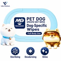 Lingettes nettoyantes jetables non tissées pour animaux de compagnie, sans alcool, parfumées aux fruits, emballées individuellement, spécifiques aux chats, pour pattes, oreilles et corps