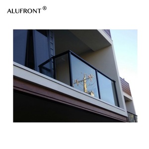 Base en profilé d'aluminium 6063 de style moderne Pont à chaussures linéaire en <span class=keywords><strong>U</strong></span> Garde-corps de balcon en verre sans cadre pour villas - Product Image 3