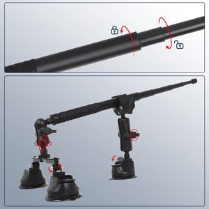 Đặt hàng số lượng lớn Ba cốc hút gắn 47 inch cực cho insta360 X5 X4 X3 một RS <span class=keywords><strong>GoPro</strong></span> Max DJI Osmo 360 <span class=keywords><strong>Camera</strong></span> xe <span class=keywords><strong>Kit</strong></span> - Product Image 6