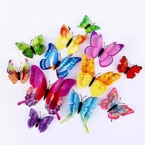 Hot selling pink wall art and decor stickers for living room kids room butterfly wall stickers