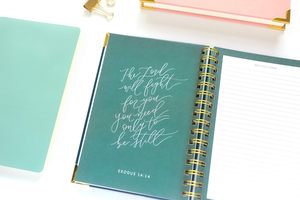 Inspirational Christian <strong>Bible</strong> Journal Notebook for Women Premium Gold Spiral-Bound Hardcover Prayer Paper Paperboard <strong>Printing</strong> - Product Image 3