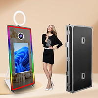 A Precios Promocionales, Cabina de Fotos Inteligente con Espejo Mágico de Cuerpo Completo, Pantalla Táctil, Espejo para Selfies, Cabina de Fotos para Fiestas