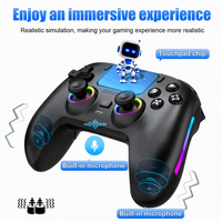 Manette de jeu ergonomique RGB pour PC, sans fil, double vibration, bouton Turbo, détection de mouvement, six axes