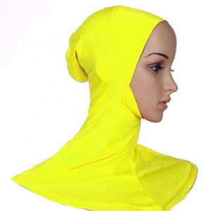 Modai-turbante instantáneo para mujer, de algodón suave <span class=keywords><strong>Hijab</strong></span>, liso, musulmán, de Color sólido, ropa interior para la cabeza - Product Image 2