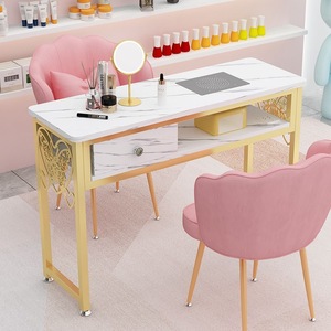 Muebles de Salón de Belleza 2025, Precio Sorpresa Directo de Fábrica, Mesa de Manicura de Madera y Metal, Mesa para Uñas Disponible - Product Image 5