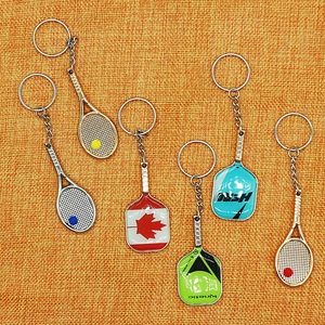 Mini balles de padel colorées porte-clés Fitness <span class=keywords><strong>babolat</strong></span> cadeau silencieux musculation personnalisé bricolage métal padel jouet points compteur porte-clés - Product Image 2