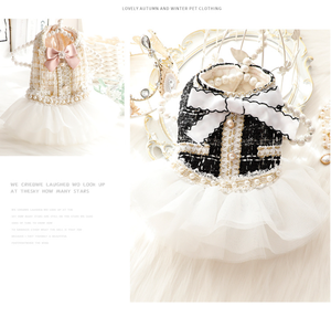 Kangdarpet Wholesale of Dog <b>Clothes</b>, Autumn and Winter Outfits, cat <b>Princess</b> Puffy Skirts, Pearl Small Dog Pets - Product Image 6