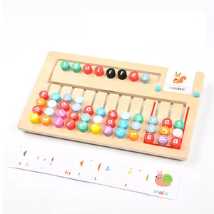 Jouets en bois Montessori pour enfants EDULAND, jouets d'apprentissage de l'alphabet, jeu de puzzle de correspondance de couleurs et de formes, jeu de <span class=keywords><strong>logique</strong></span> - Product Image 4