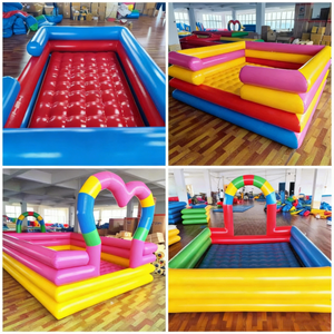 Piscina Inflable Cuadrada Todo en Uno con Tobogán <span class=keywords><strong>de</strong></span> Agua y Soplador, Incluye Kit <span class=keywords><strong>de</strong></span> Reparación para Uso Comercial al Aire Libre para Niños - Product Image 6