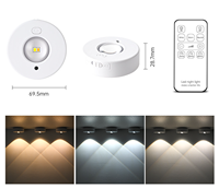 Lampe de placard moderne, ultra légère, portable, écologique, 3000K+6000K, mode mixte, charge rapide USB-C, télécommande LED