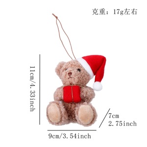 Nuovo ciondolo di <span class=keywords><strong>natale</strong></span> decorazione carino orsetto rosso cappello di <span class=keywords><strong>natale</strong></span> piccolo orso regalo pacchetto decorazioni di <span class=keywords><strong>natale</strong></span> - Product Image 6