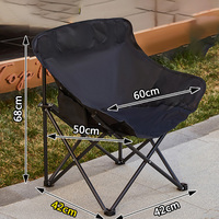 Chaise de pêche pliable portable de haute qualité, tabouret de camping extérieur pour la pêche et le barbecue
