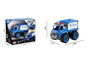 Conjunto de vehículos de ingeniería con destornillador, juguete de ensamblaje de vehículos de policía, bricolaje - Product Image 4