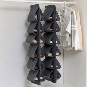 Hanging <b>Shoe</b> Organizers 12 Large Pockets Applied on Door and Wall 360 Rotating <b>Shoe</b> Rack 4 PVC PE Accessoires Rectangle - Product Image 6