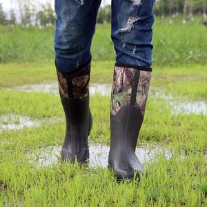 Bottes en caoutchouc pour hommes YL3656, durables, imperméables, isolées, bottes de pluie en néoprène, robustes, pour le travail en extérieur, le jardinage, la chasse. - Product Image 3