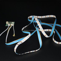 Bande lumineuse LED à piles rechargeable, activée par capteur, autocollante, découpable, flexible, pour chambre à coucher et armoire