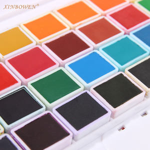 Xinbowen Aquarelle Peinture Ensemble <span class=keywords><strong>Van</strong></span> <span class=keywords><strong>Gogo</strong></span> Aquarelle Peinture Ensemble Aquarelle Qualité Non toxique Solide Professionnel 12 24 36 48 Couleurs - Product Image 6