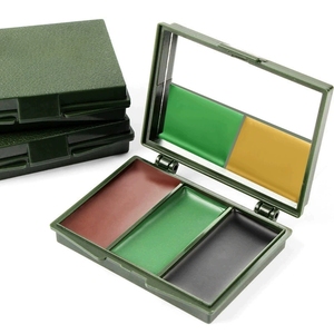 Boîte de maquillage camouflage 3 couleurs avec miroir pour le camping, les scouts et l'entraînement en plein air - Product Image 5