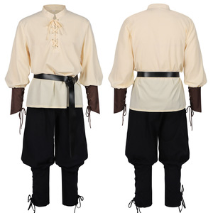 Halloween Pirates of the <strong>Caribbean</strong> Echo Renaissance Medieval Blouses <strong>Shirts</strong> for Adults Pirate Costume Stage Performance Costume - Product Image 2