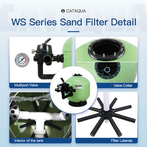 <span class=keywords><strong>Filtre</strong></span> à <span class=keywords><strong>sable</strong></span> pour bassin haute performance de 15 m³/h avec boîtier résistant à la corrosion et filtration multi-étages pour les grands éléments aquatiques - Product Image 4