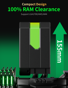 upHere Single Tower Cpu Air Cooler Newest Radiator 4pin <strong>PWM</strong> <strong>Processor</strong> 4 Heatpipes Hydraulic Bearing Lga 1851 1700 1151 AM5 AM4 - Product Image 2