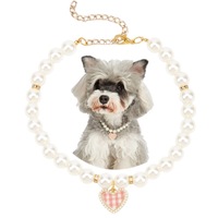 Collier pour animaux de compagnie, collier de perles pour chat et chien, nœud, grand, haut de gamme, coloré, exquis, accessoires en plastique, fournitures pour animaux de compagnie avec fermoir à homard
