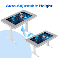 Table tactile électrique de 43 pouces avec écran multi-touch 20 points, réglage automatique de la hauteur pour le bureau, l'éducation et l'enseignement en libre-service