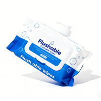 Lingettes pour peaux sensibles sans parfum, hypoallergéniques, à pH équilibré, jetables dans les toilettes