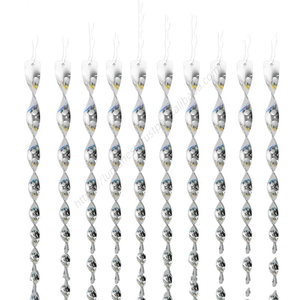 Reflectores Espirales Plateados de Mylar para Ahuyentar Aves, Disuasivos Colgantes para Jardín, Protegen Contra Picadores - Product Image 1