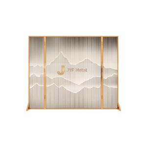 ANN8587 Divisores de Habitaciones Decorativos Modernos de Acero Inoxidable con Temática Artística, Duraderos, con Revestimiento Dorado y Acabado Espejo - Product Image 6