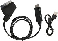 Adaptador Cantell SCART Macho a HD Macho, Cable Convertidor de Video 1080P, Sincronización Multimedia para TV/Proyector