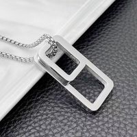 Collier de perles unisexe style hip-hop, chaîne de pull géométrique unique en alliage pour couple, accessoire de mode, cadeau tendance