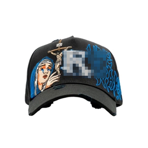 หมวกแก๊ป Gorra Rude Awakenings <span class=keywords><strong>Lalala</strong></span> คุณภาพสูง ปักโลโก้ 3 มิติ แบบกำหนดเอง ผ้าเดนิมฟอกสี ขอบโค้ง 5 ชิ้น - Product Image 6